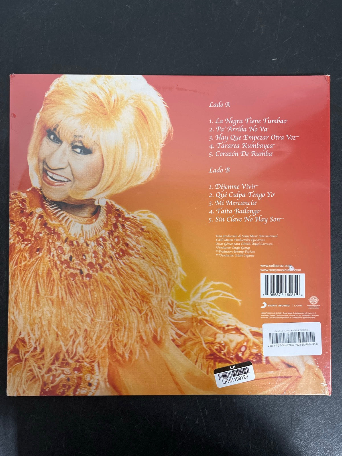 BACK - Celia Cruz - La Negra Tiene Tumbao LE Tangerine Vinyl SEALED NOT TESTED