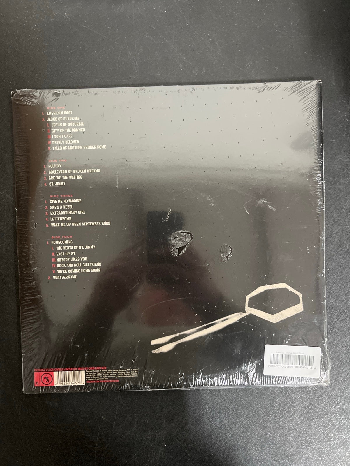 BACK - Green Day - American ... Anniv Ed Red / Black Splatter Vinyl SEALED NOT TESTED