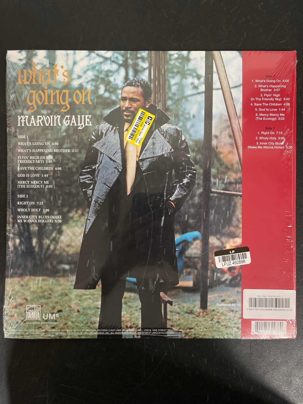 BACK - Marvin Gaye - What's Going On LE Green Etched Vinyl SEALED NOT TESTED