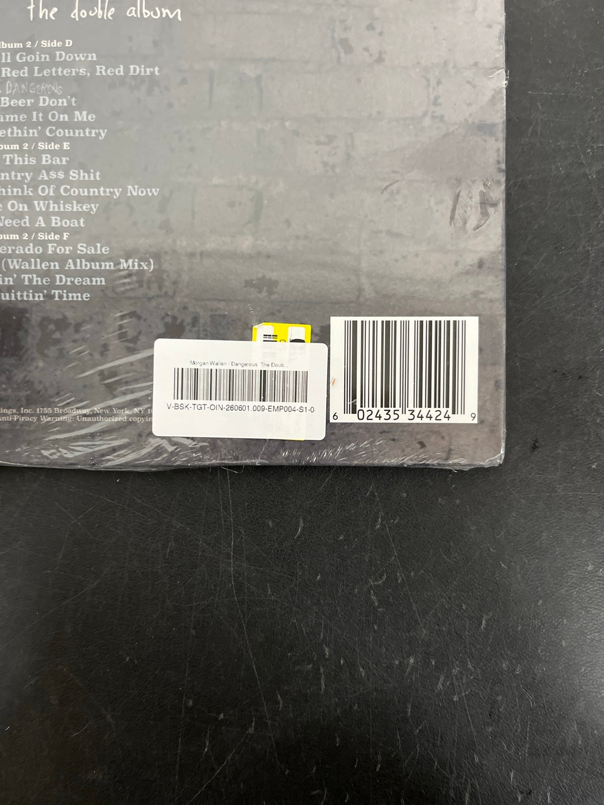 BACK_BR - Morgan Wallen - Dangerous: The Double Album Black Vinyl USED NOT TESTED