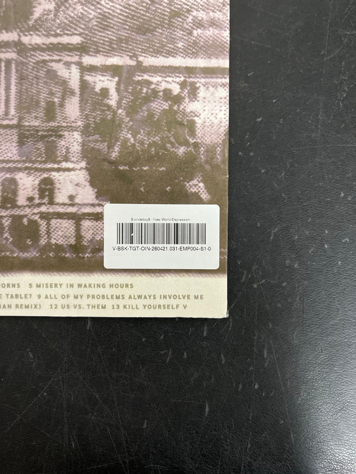 BACK_BR - $uicideboy$ - New World Depression Clear Vinyl USED NOT TESTED
