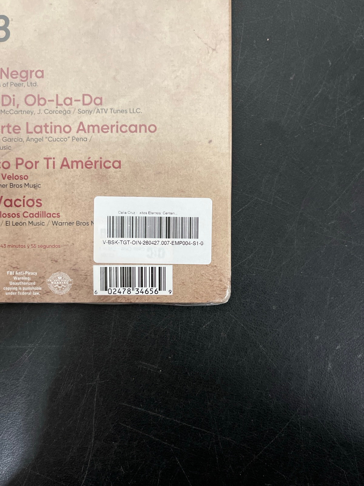 BACK_BR - Celia Cruz - Éxitos Eternos: Centenn ... LE Cherry Marble Vinyl USED NOT TESTED