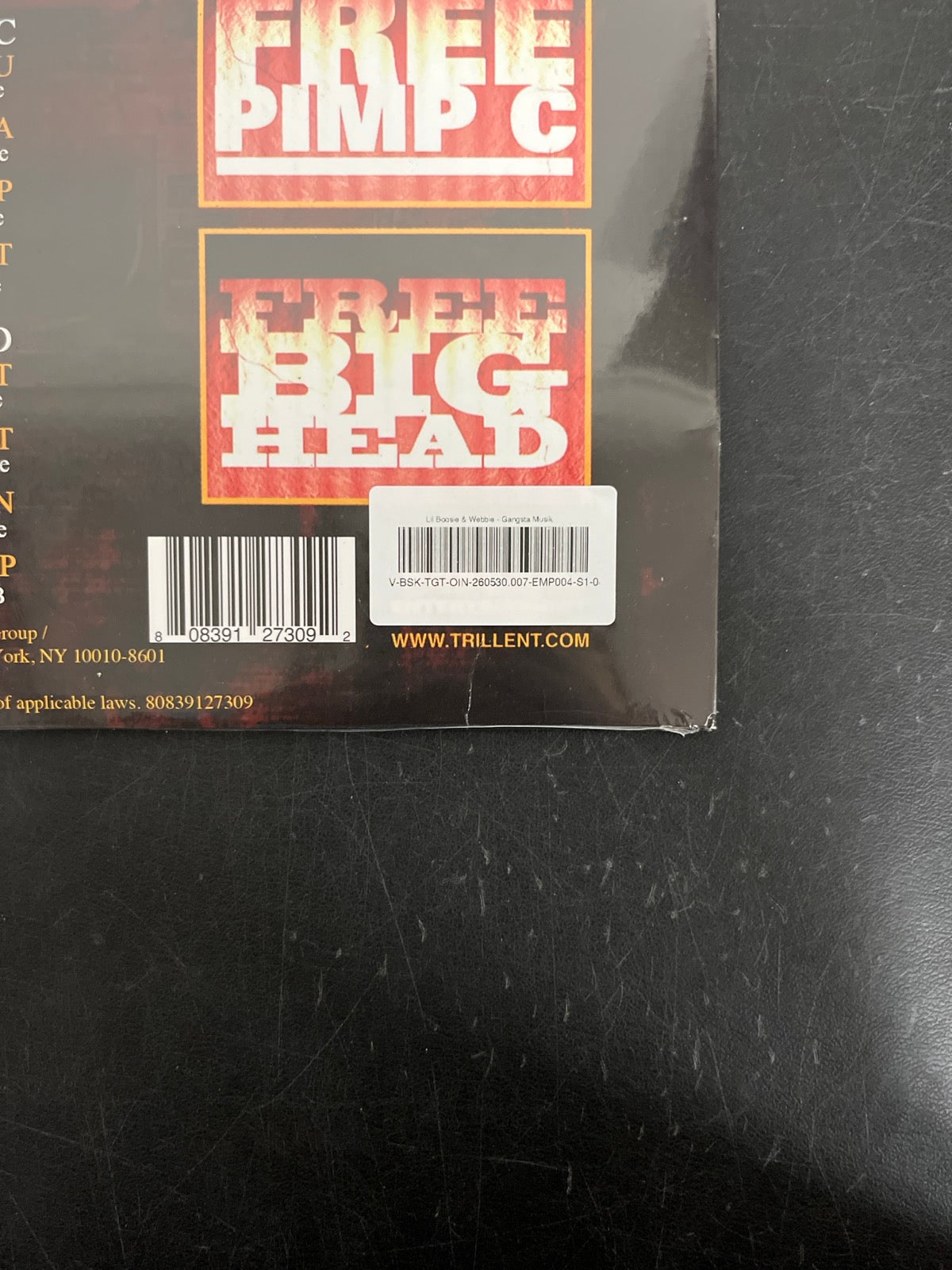 BACK_BR - Lil' Boosie & Webbie - Gangsta Musik LE Vinyl USED NOT TESTED