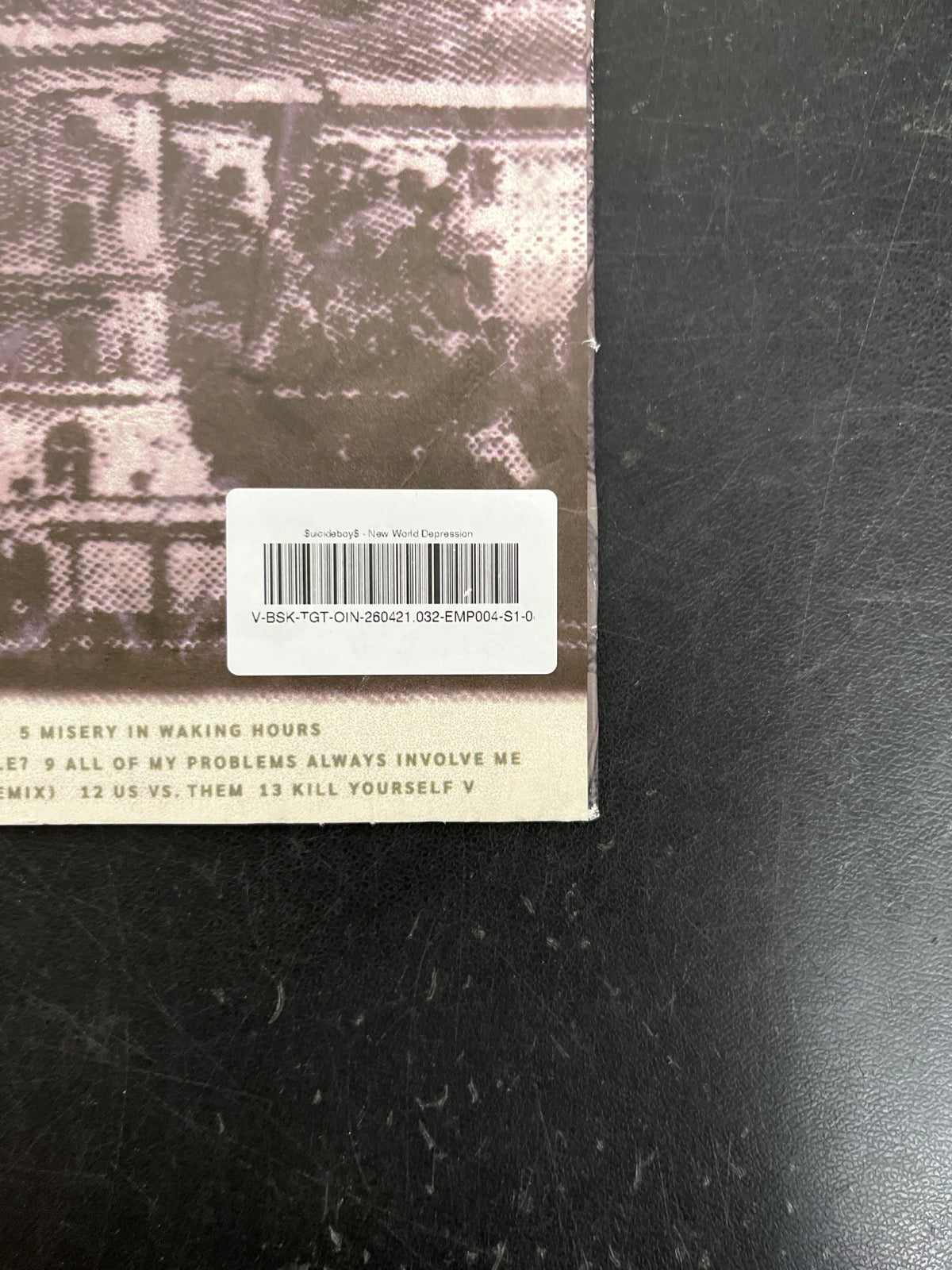 BACK_BR - $uicideboy$ - New World Depression Clear Vinyl USED NOT TESTED