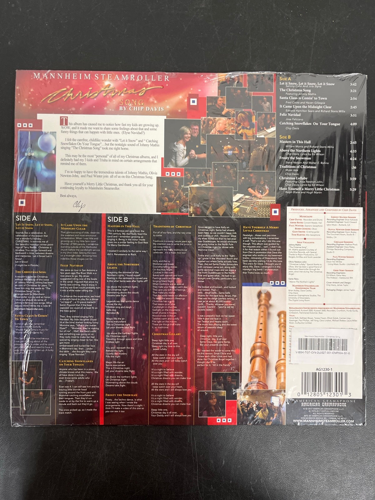 BACK - Mannheim Steamroller - Christmas Song LE 180gm Red Vinyl SEALED NOT TESTED