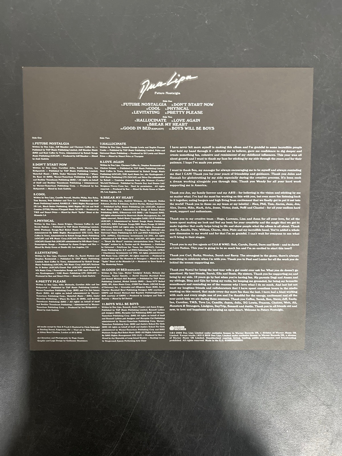 MISC_1 - Dua Lipa - Future Nostalgia Reissue Vinyl USED NOT TESTED