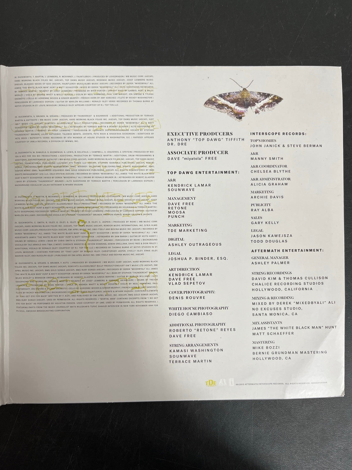 MISC_2 - Kendrick Lamar - To Pimp a Butterfly LE 180gm Black Vinyl USED NOT TESTED