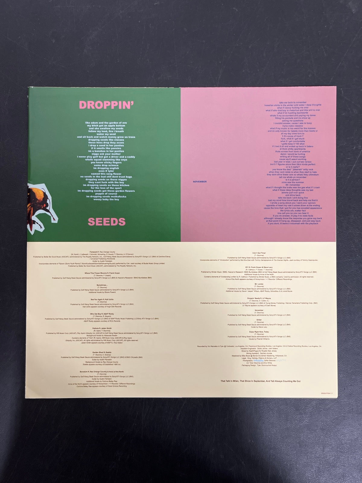 MISC_4 - Tyler, the Creator - Flower Boy LE Vinyl USED NOT TESTED