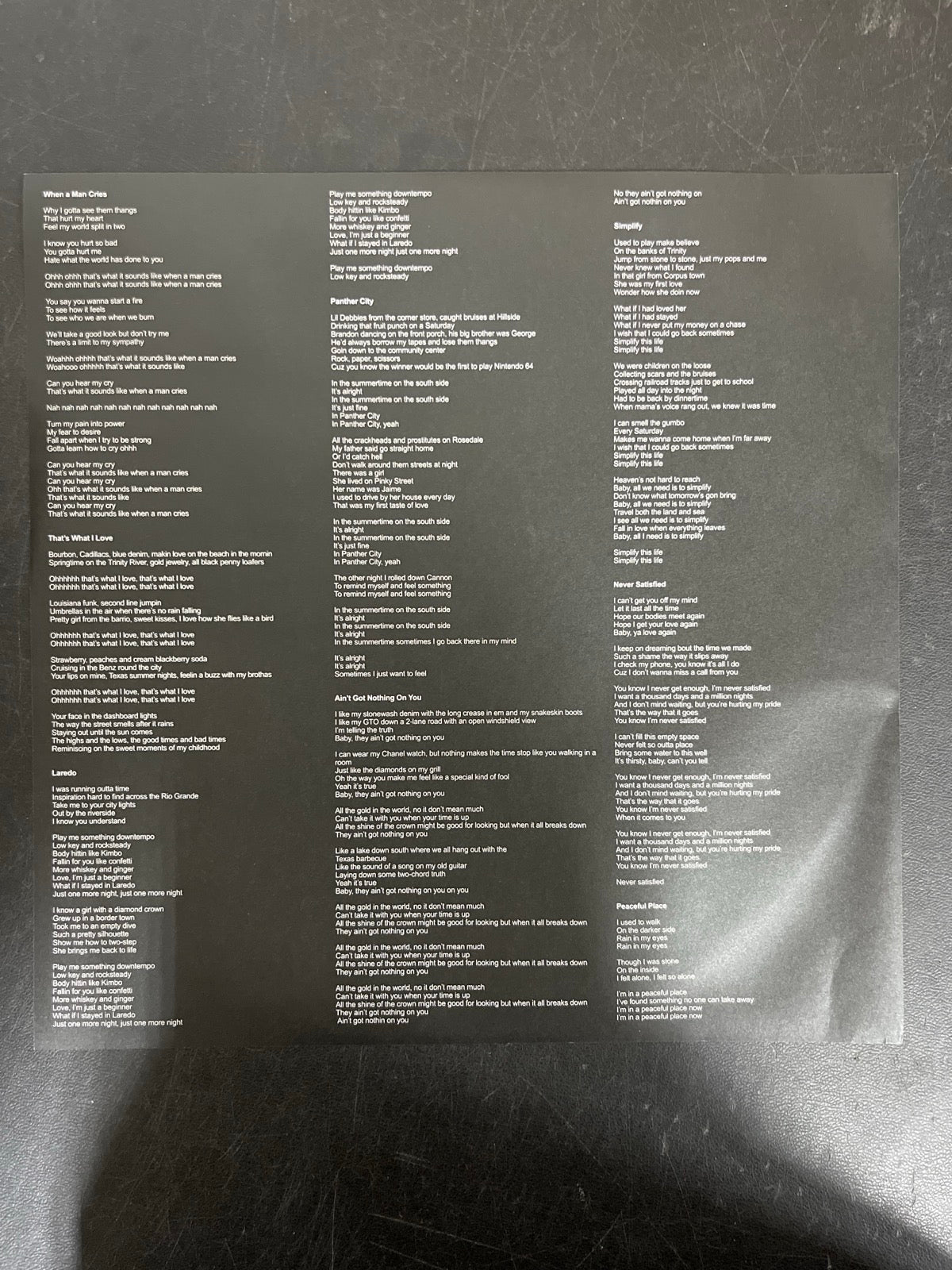 MISC_4 - Leon Bridges - Leon Collector's Ed. Bone Color Vinyl USED NOT TESTED