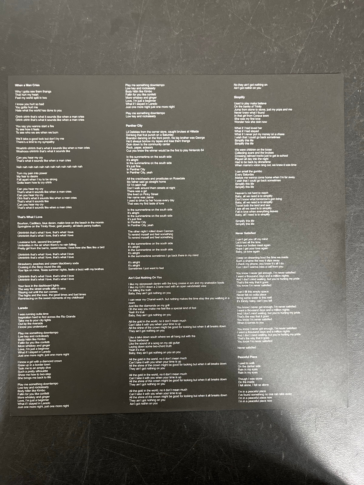 MISC_4 - Leon Bridges - Leon Collector's Ed. Bone Color Vinyl USED NOT TESTED