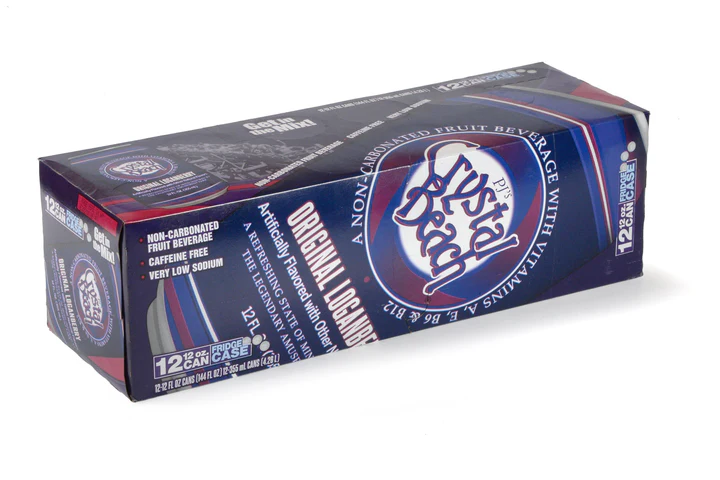 Crystal Beach Loganberry Drink 12 pack of 12oz cans