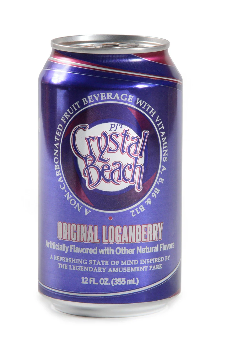 Crystal Beach Loganberry Drink 12 pack of 12oz cans