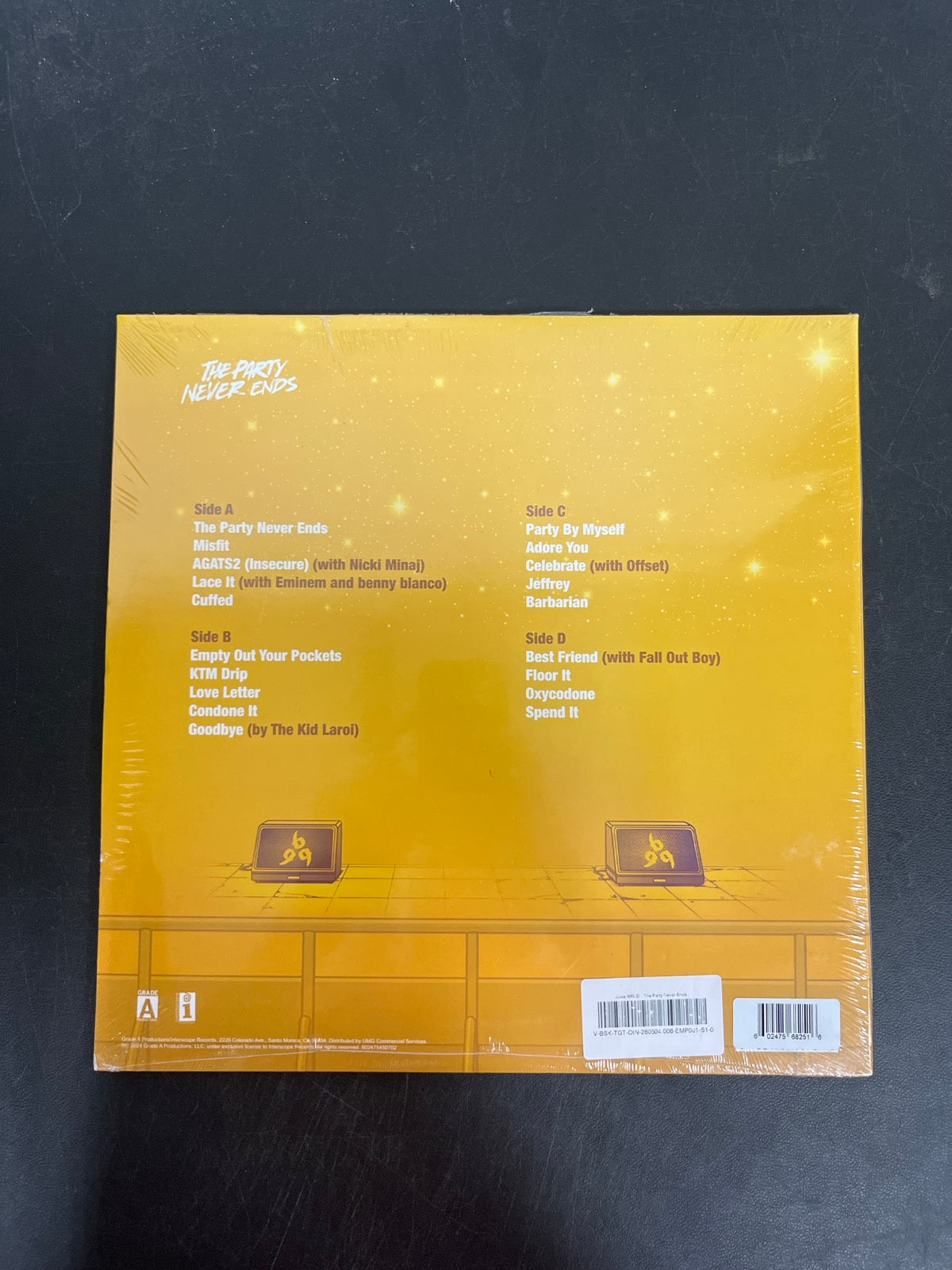 BACK - Juice WRLD - The Party Never Ends LE Blue Vinyl SEALED NOT TESTED