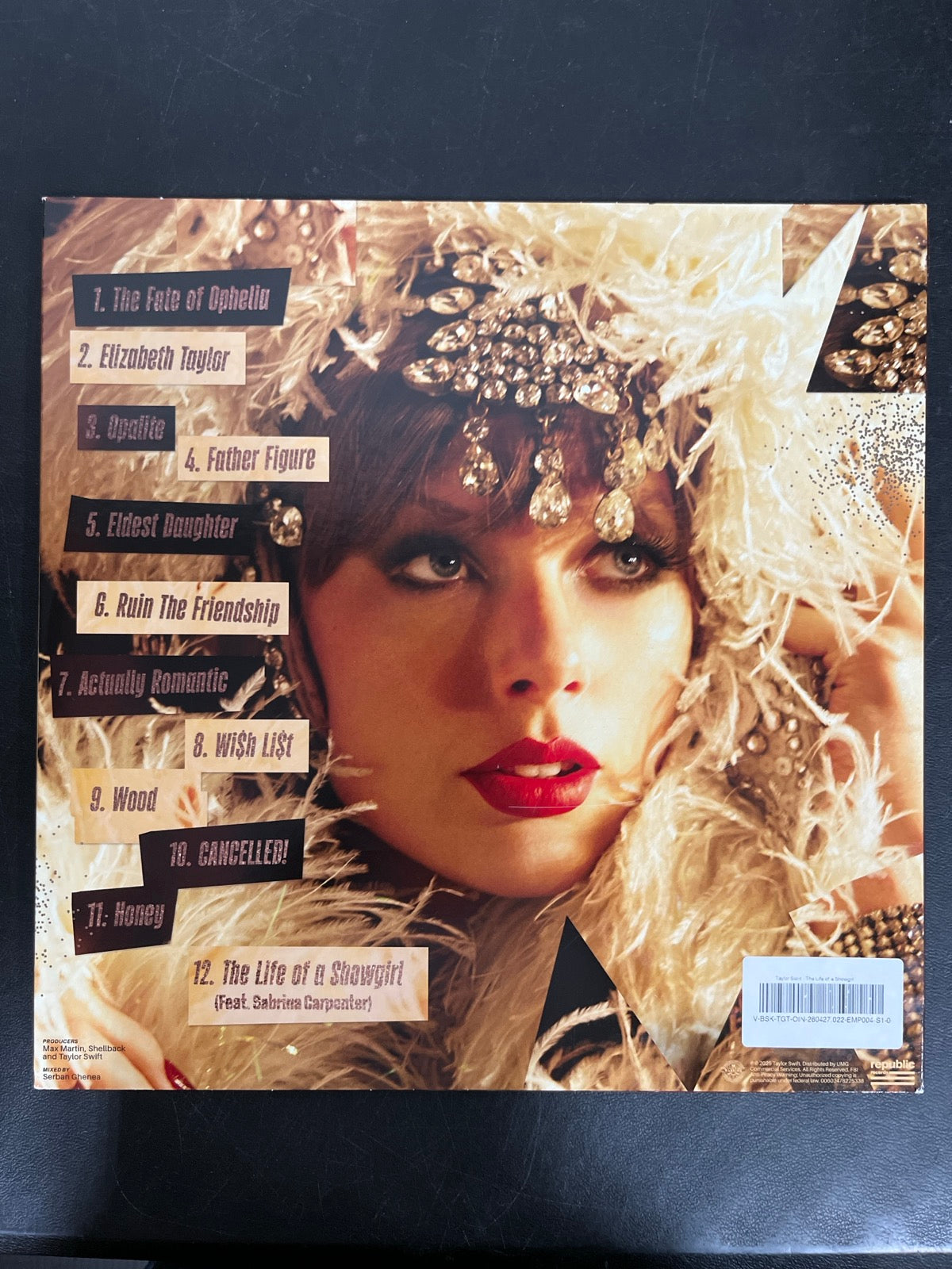 BACK - Taylor Swift - The Life of a ... LE 180gm Pink Yellow Vinyl USED NOT TESTED