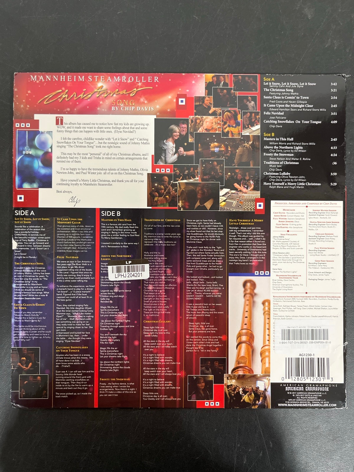 BACK - Mannheim Steamroller - Christmas Song LE 180gm Red Vinyl USED NOT TESTED