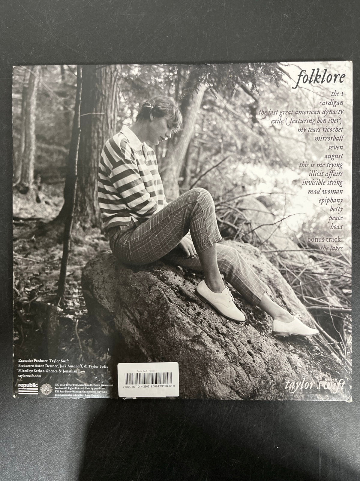 BACK - Taylor Swift - Folklore LE Red Etched Vinyl USED NOT TESTED