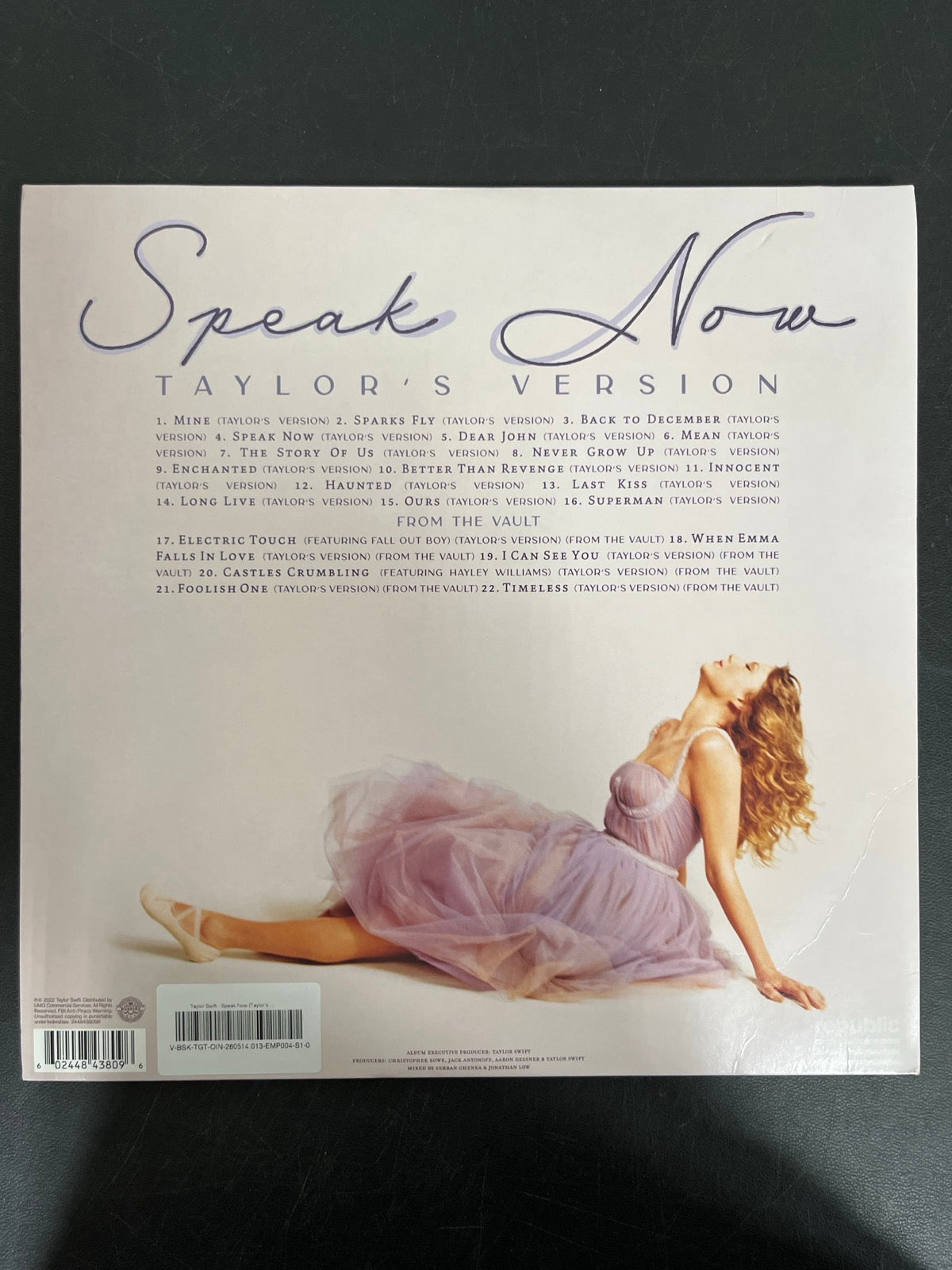 BACK - Taylor Swift - Speak Now Taylor's Version LE Lilac Marble Vinyl USED NOT TESTED