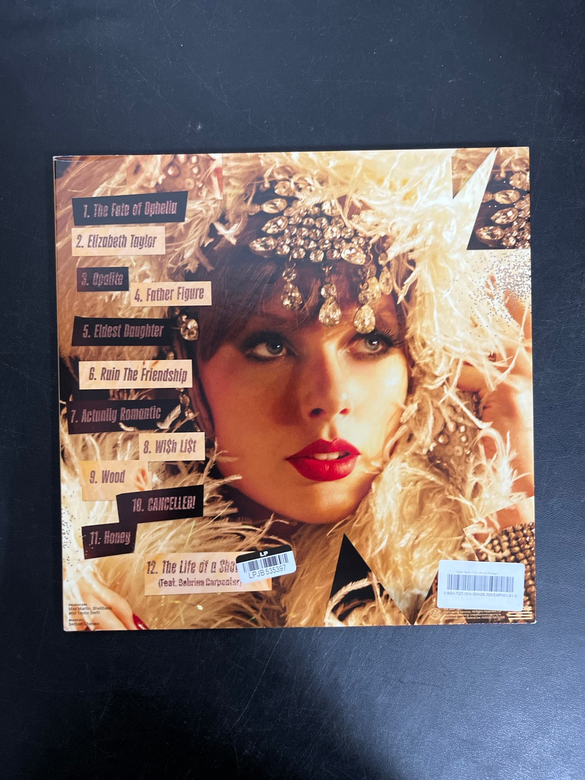 BACK - Taylor Swift - The Life of a ... LE 180gm Pink Yellow Vinyl USED NOT TESTED