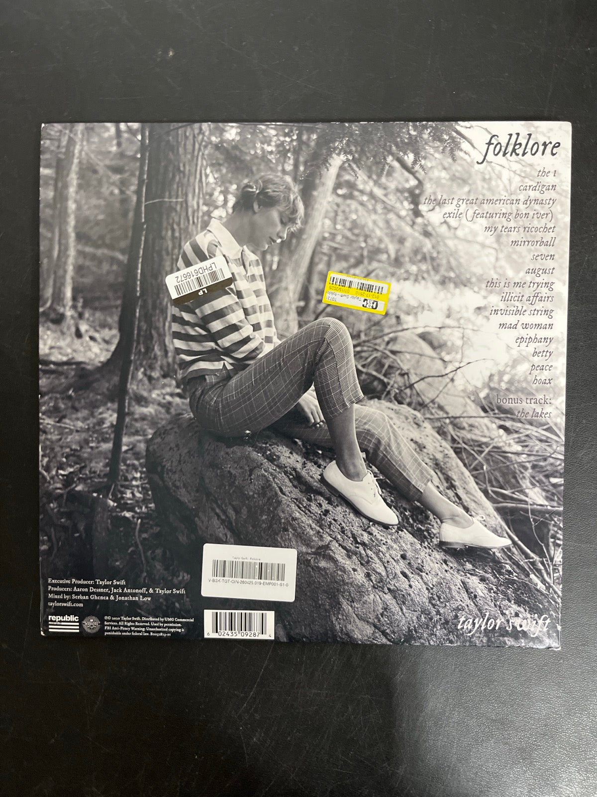 BACK - Taylor Swift - Folklore LE Red Etched Vinyl USED NOT TESTED