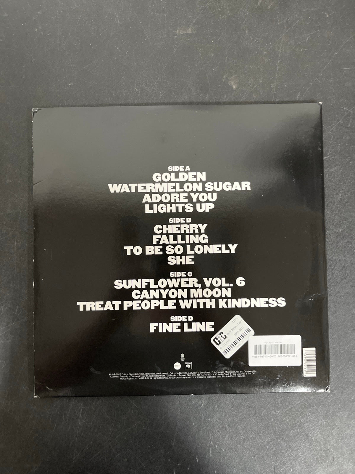 BACK - Harry Styles - Fine Line LE 180gm Black / White Splatter Vinyl USED NOT TESTED