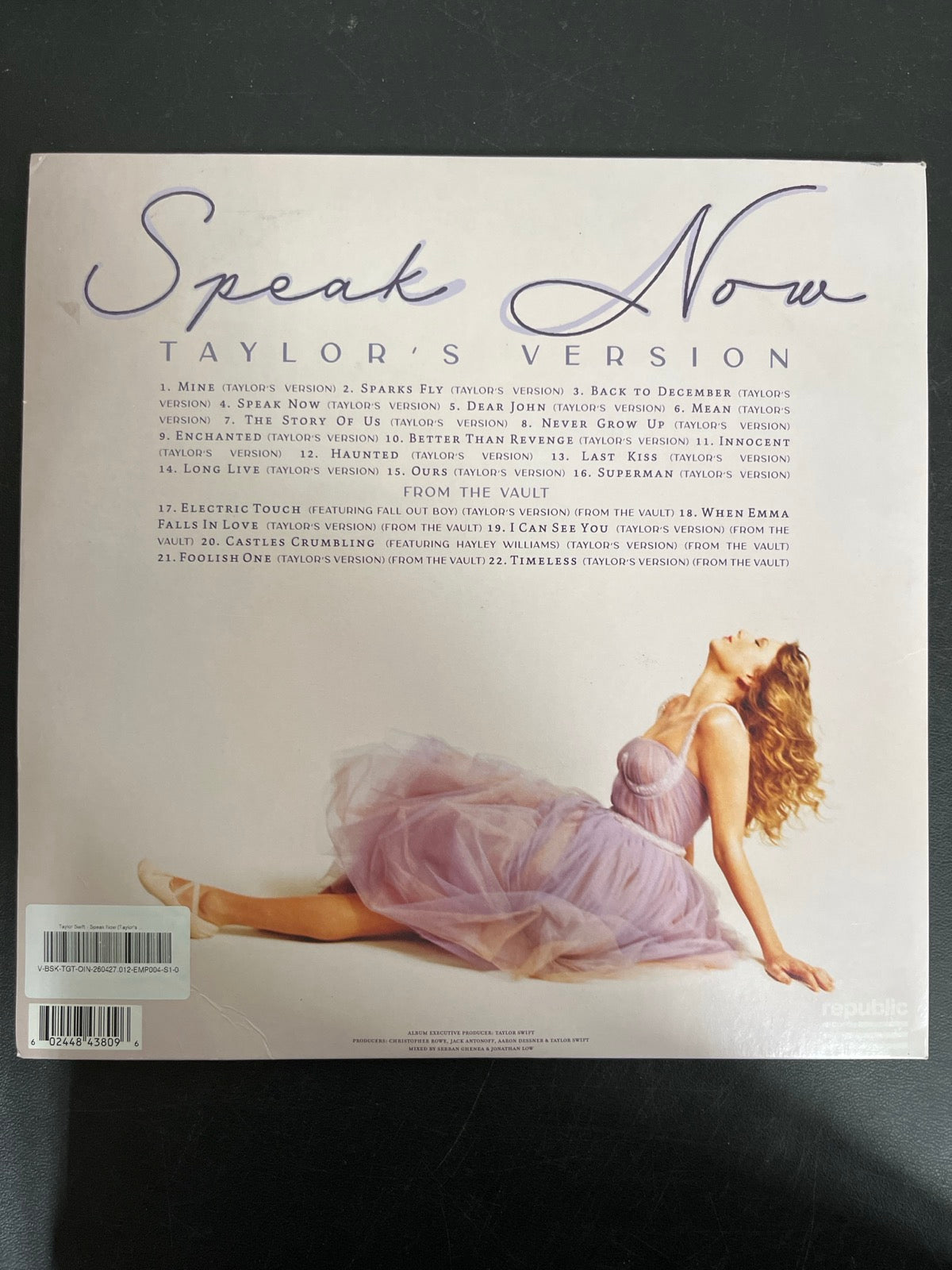 BACK - Taylor Swift - Speak Now Taylor's Version LE Lilac Marble Vinyl USED NOT TESTED