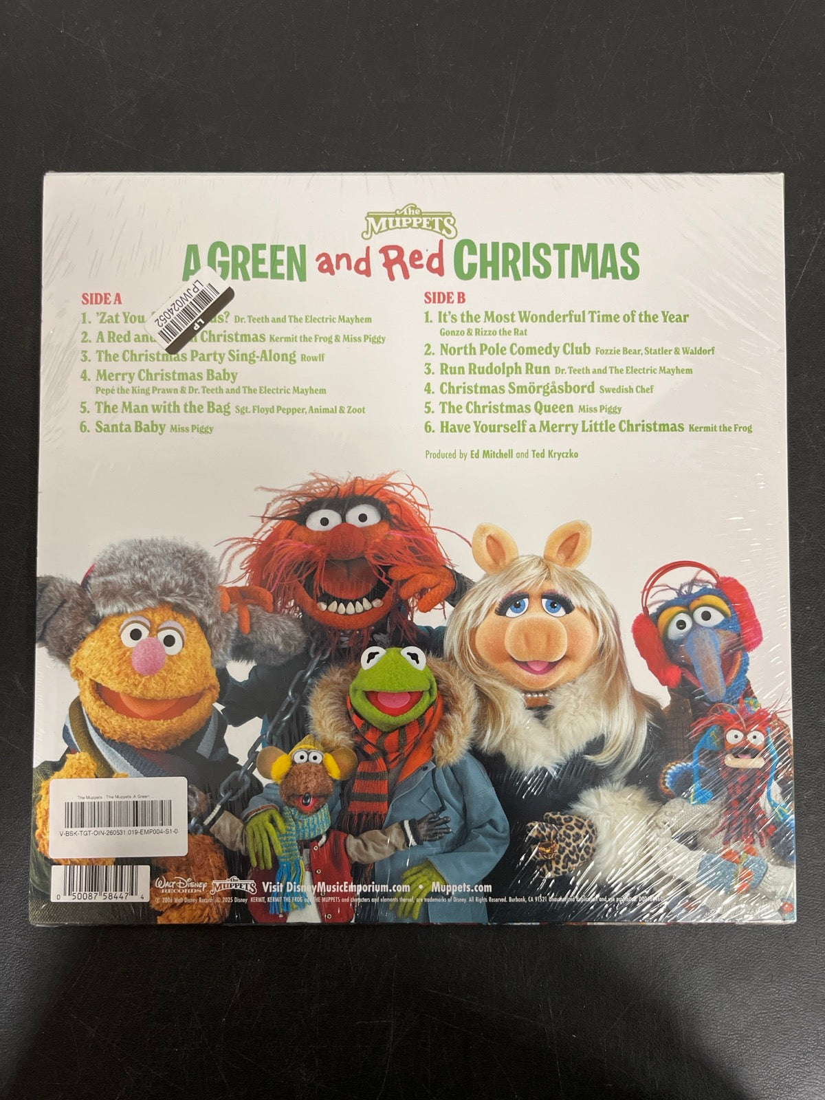 BACK - The Muppets - A Green and Red Christmas LE Red Vinyl SEALED NOT TESTED