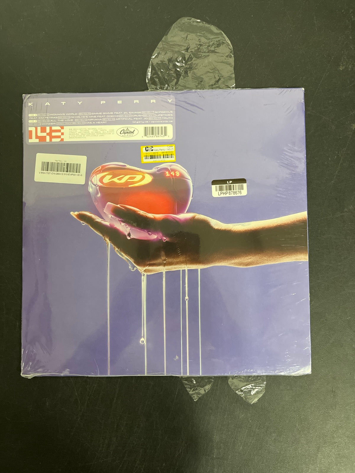 BACK - Katy Perry - 143 LE Translucent Red Etched Vinyl USED NOT TESTED