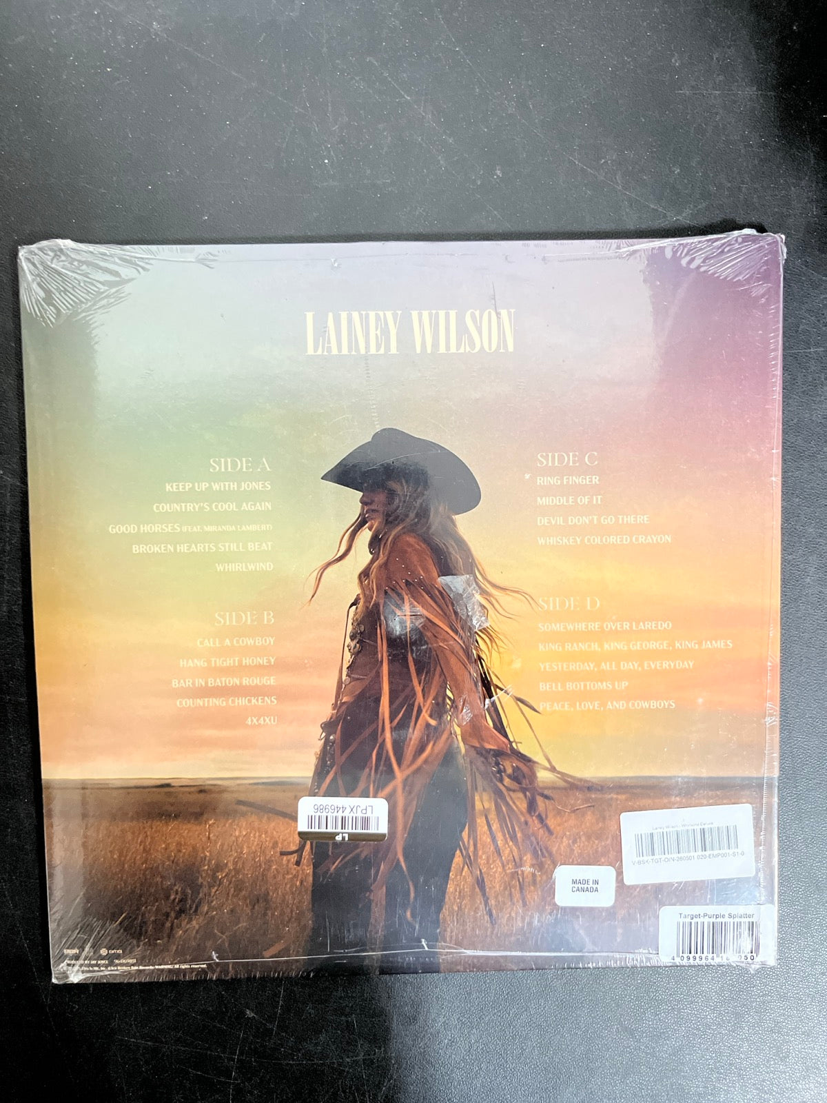 BACK - Lainey Wilson - Whirlwind Deluxe Ed. Purple Splatter Vinyl SEALED NOT TESTED