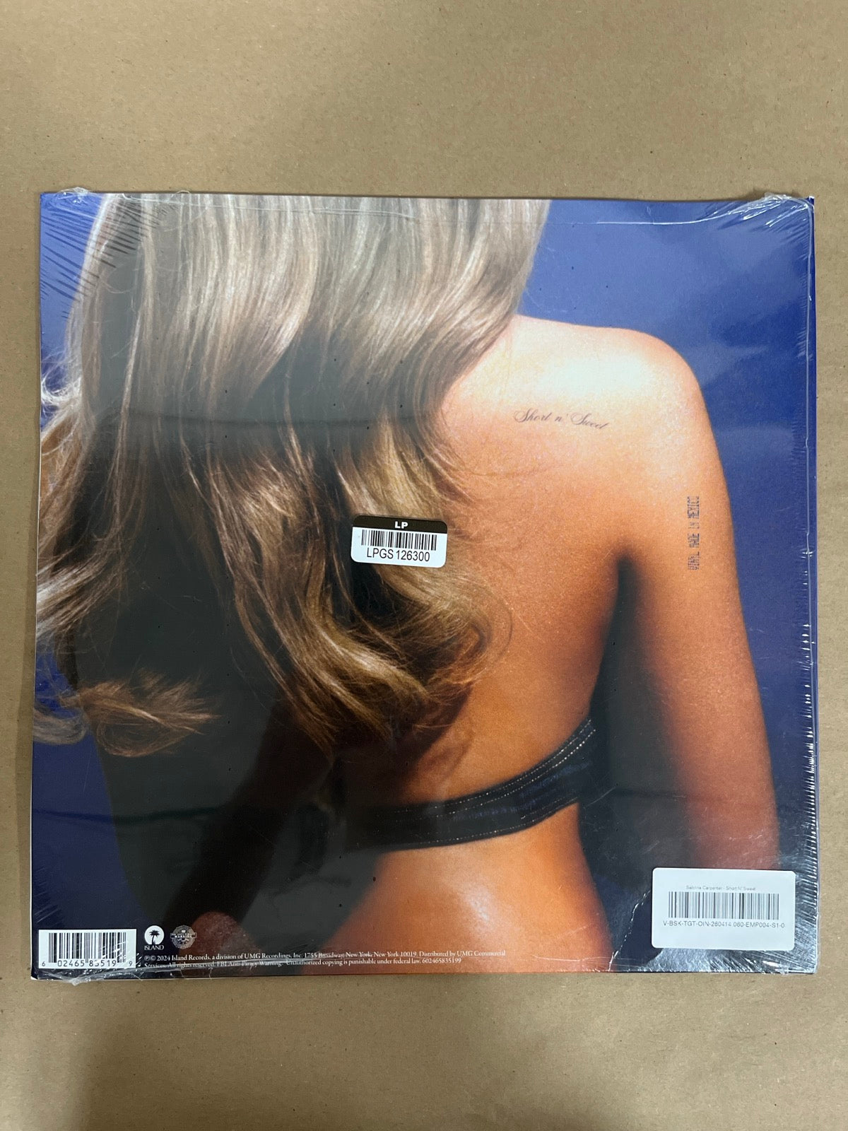 BACK - Sabrina Carpenter-Short N ... LE Bubblegum Marble Vinyl USED NOT TESTED