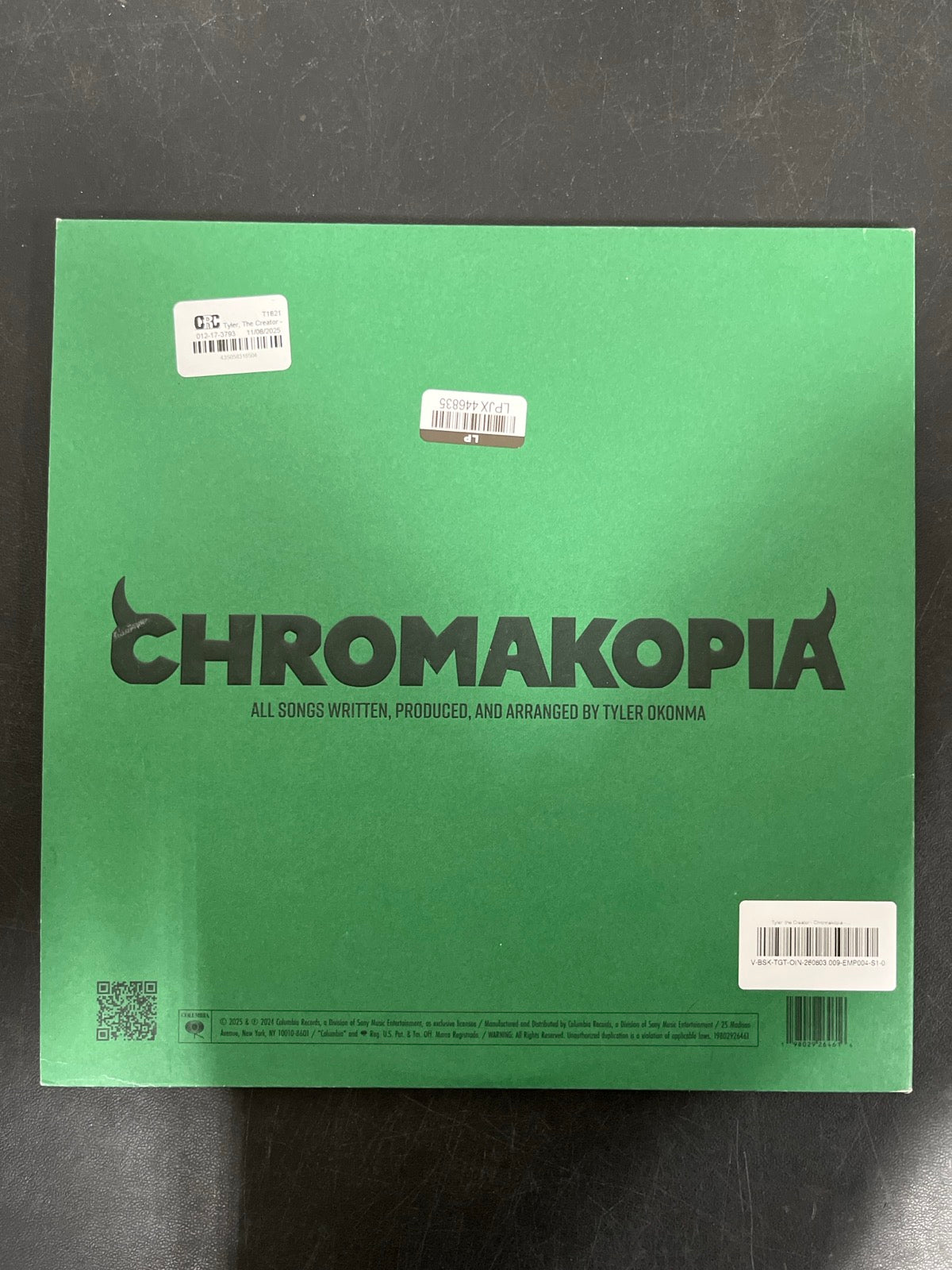 BACK - Tyler, the Creator - Chromakopia 180gm Deluxe Opaque White Vinyl USED NOT TESTED