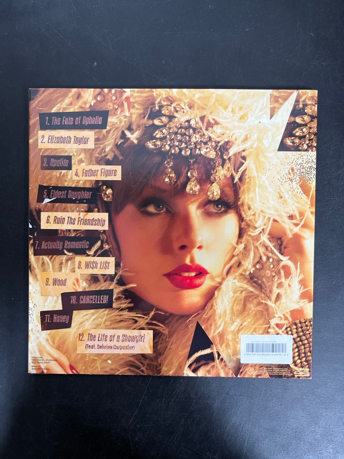 BACK - Taylor Swift - The Life of a ... LE 180gm Pink Yellow Vinyl USED NOT TESTED