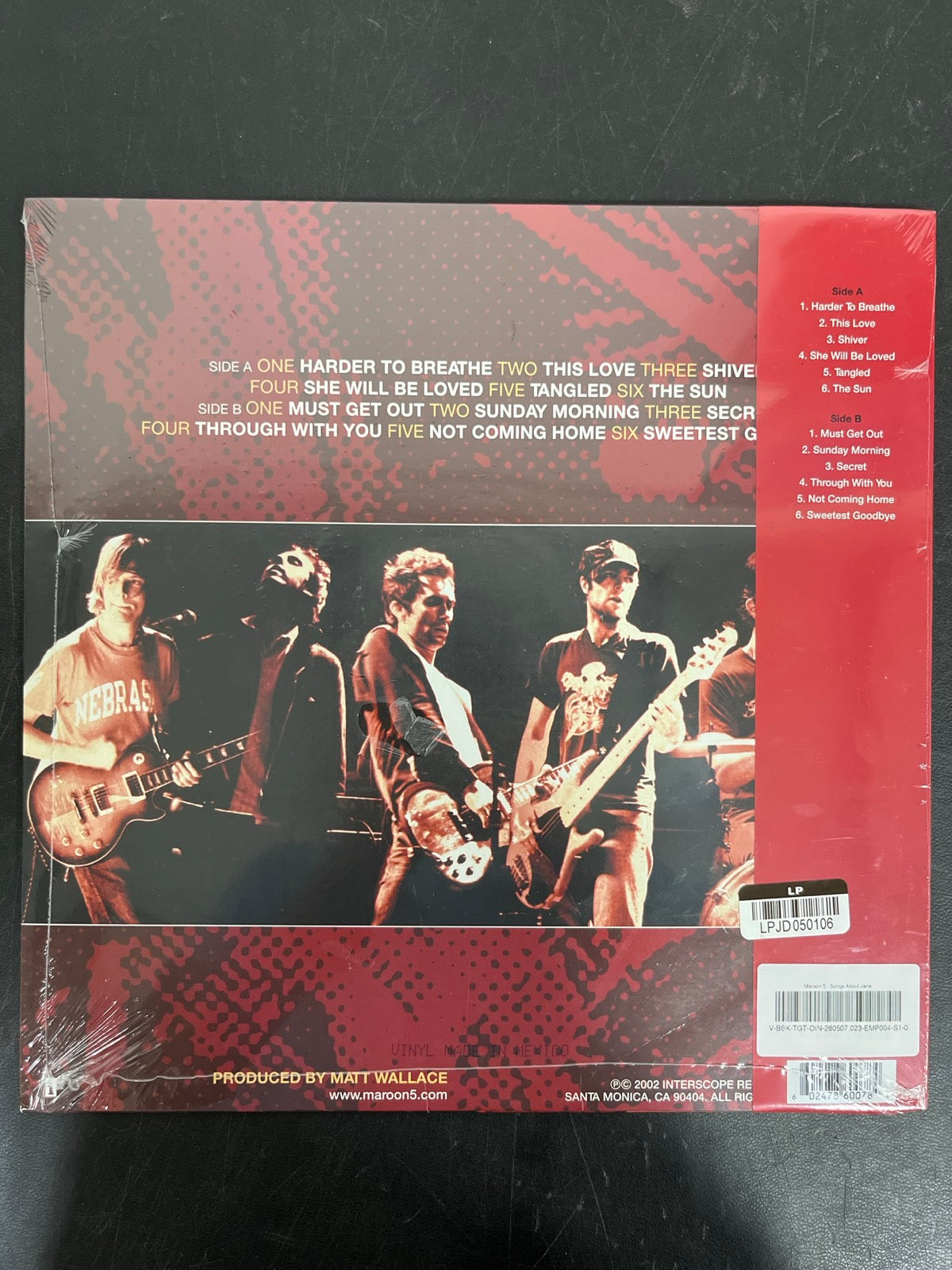 BACK - Maroon 5 - Songs About Jane LE Gold Vinyl USED NOT TESTED