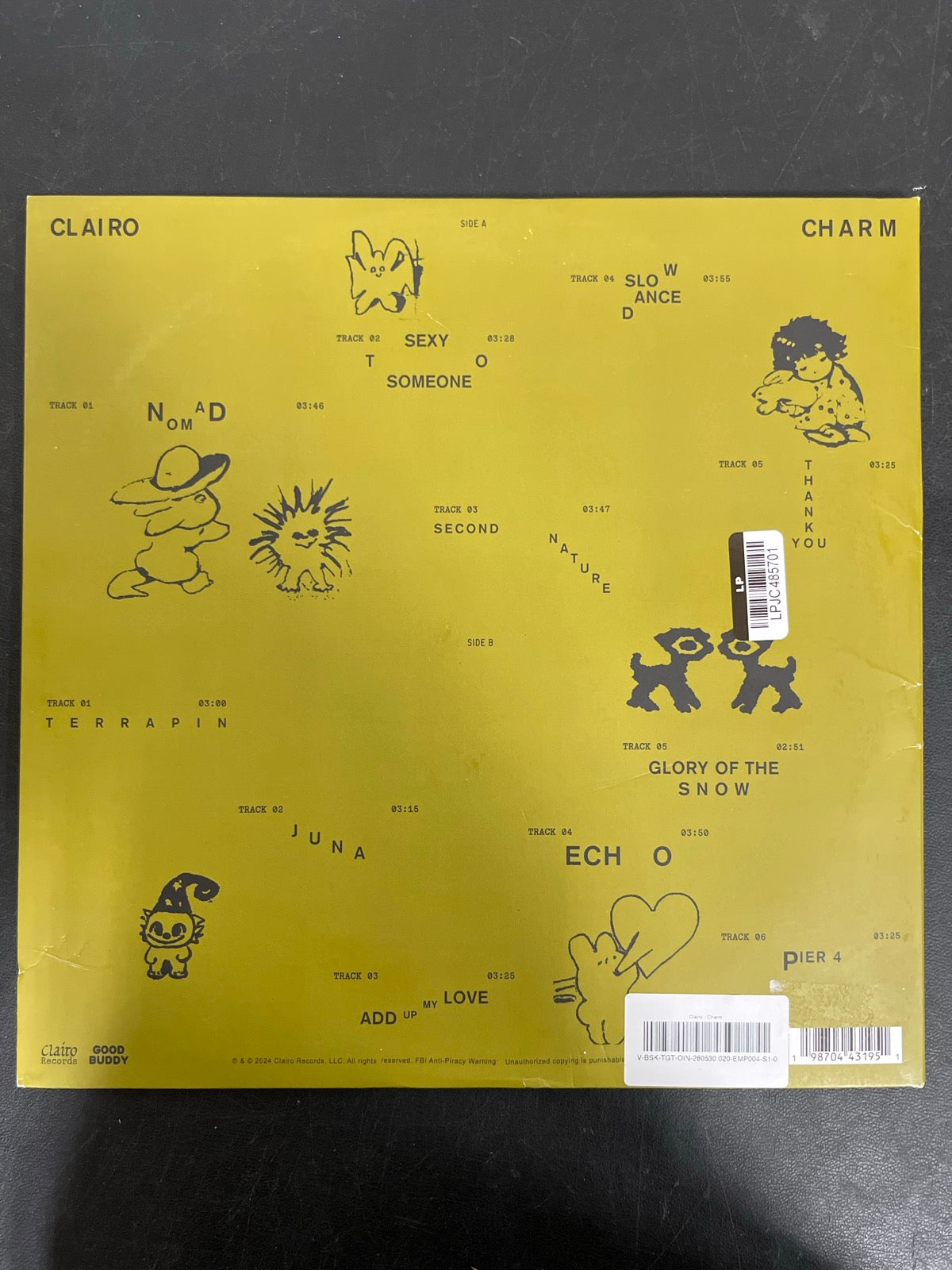 BACK - Clairo - Charm 1st Anniv. LE 3 Color Striped Vinyl USED NOT TESTED