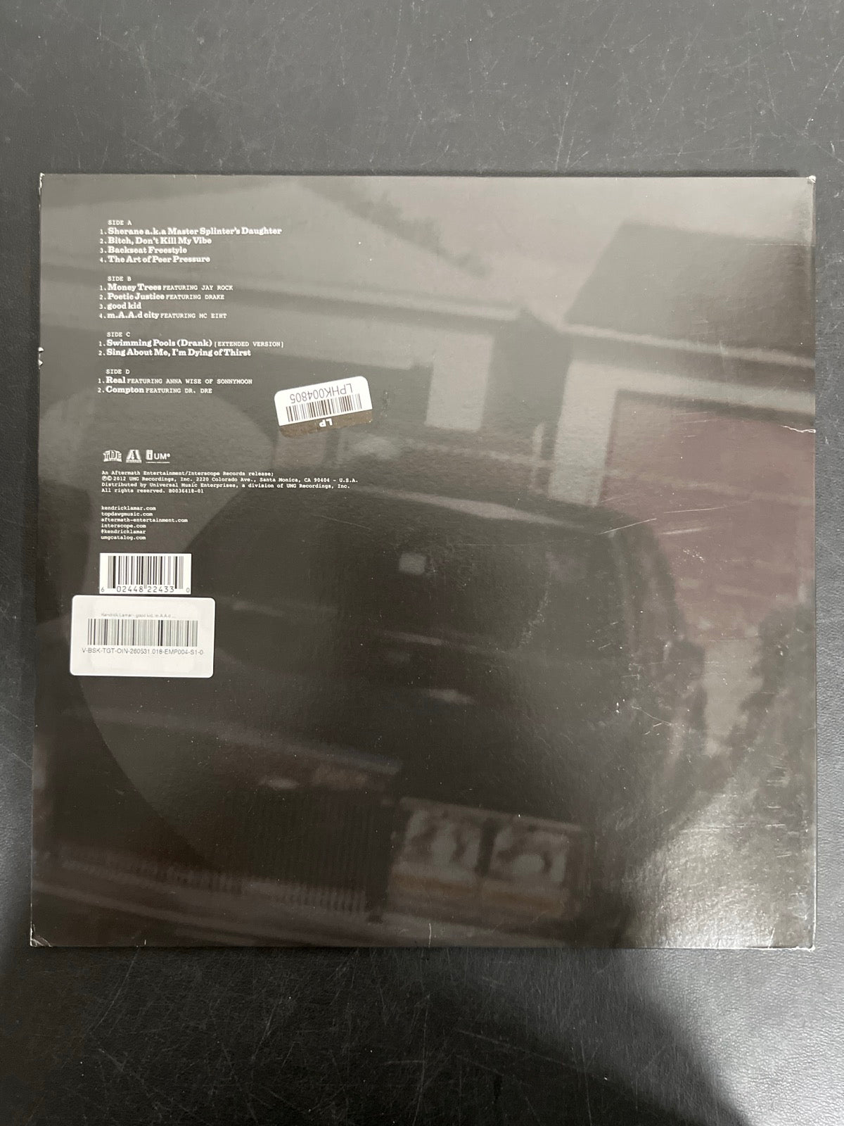 BACK - Kendrick Lamar - good kid, m.A.A.d city LE Red Vinyl USED NOT TESTED