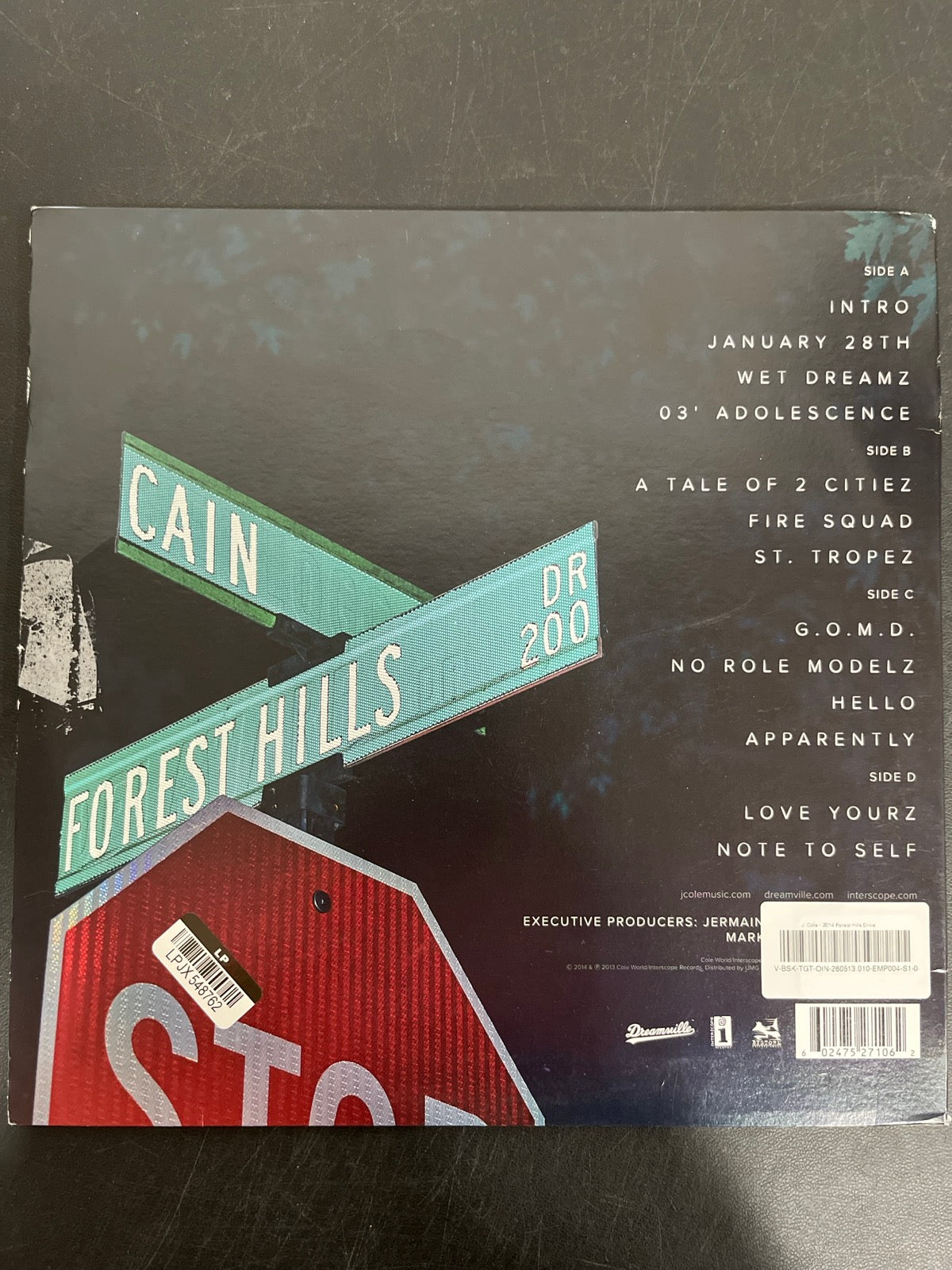 BACK - J. Cole - 2014 Forest Hills Drive Anniversary Ed. Red Vinyl USED NOT TESTED