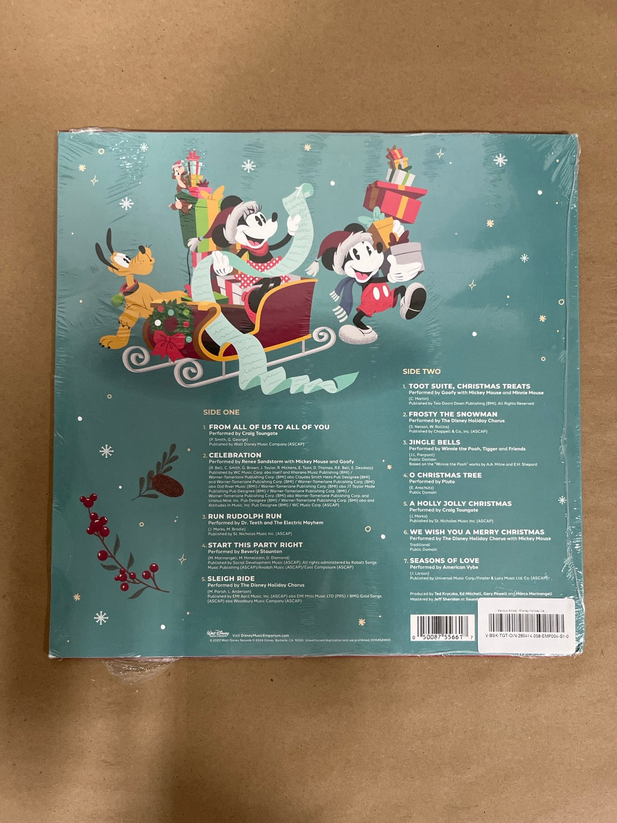 BACK - Disney Holiday Celebration Green Vinyl USED NOT TESTED