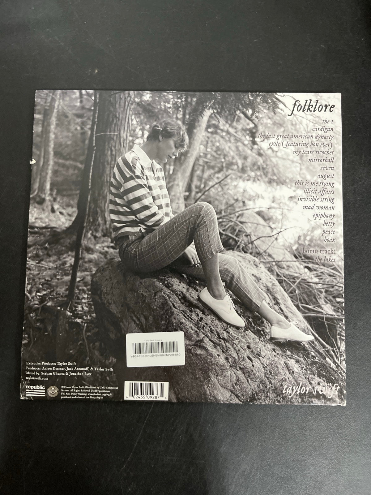 BACK - Taylor Swift - Folklore LE Red Etched Vinyl USED NOT TESTED