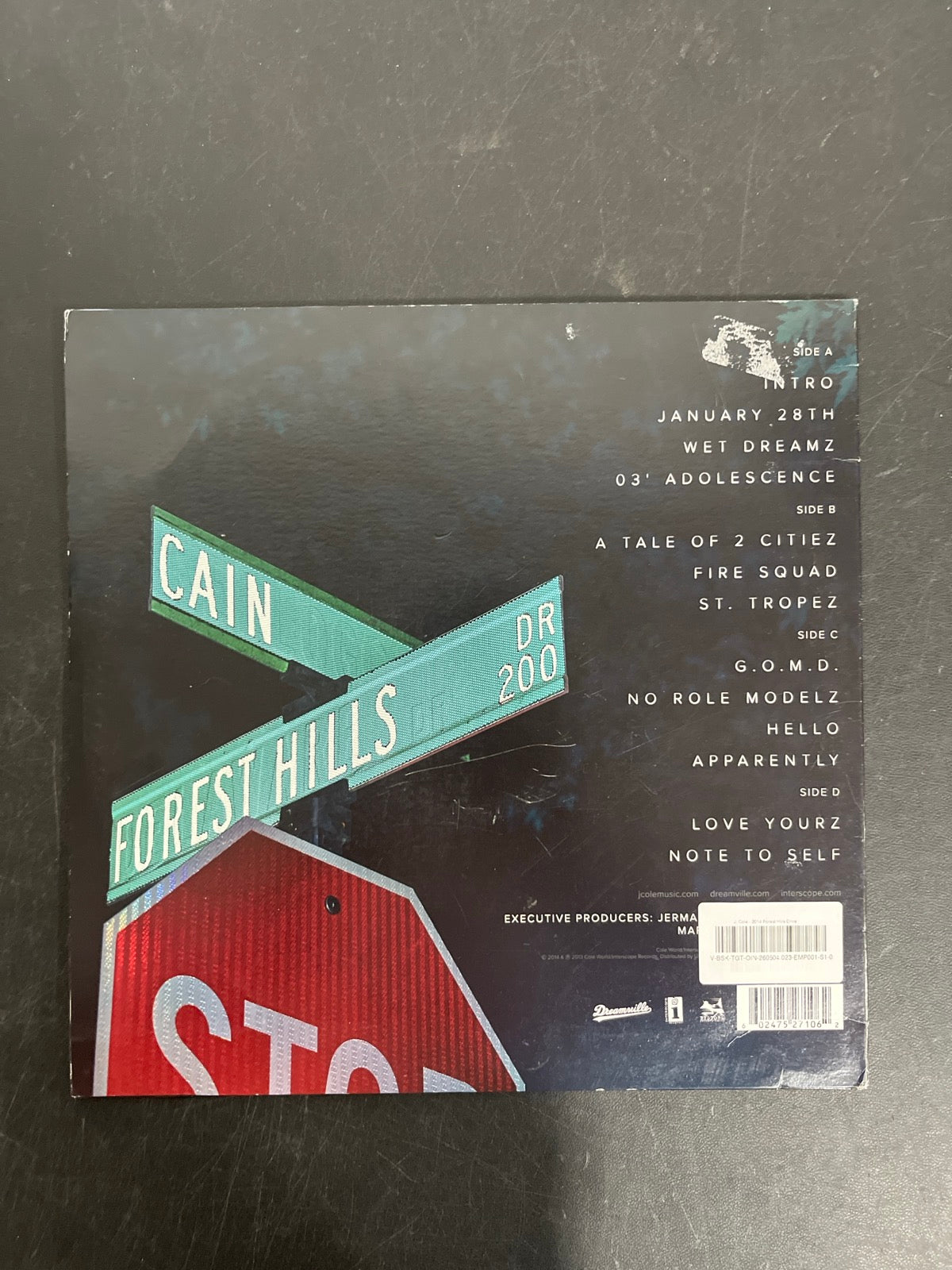 BACK - J. Cole - 2014 Forest Hills Drive Anniversary Ed. Red Vinyl USED NOT TESTED