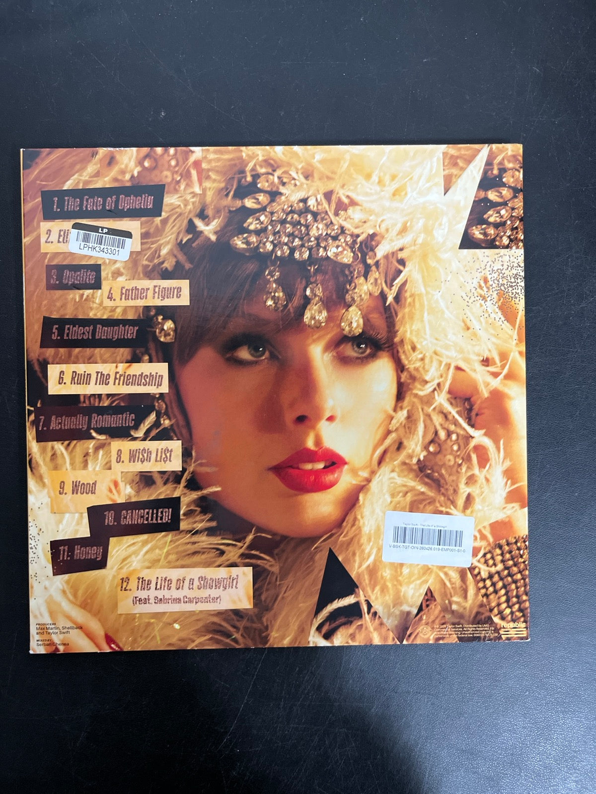 BACK - Taylor Swift - The Life of a ... LE 180gm Pink Yellow Vinyl USED NOT TESTED
