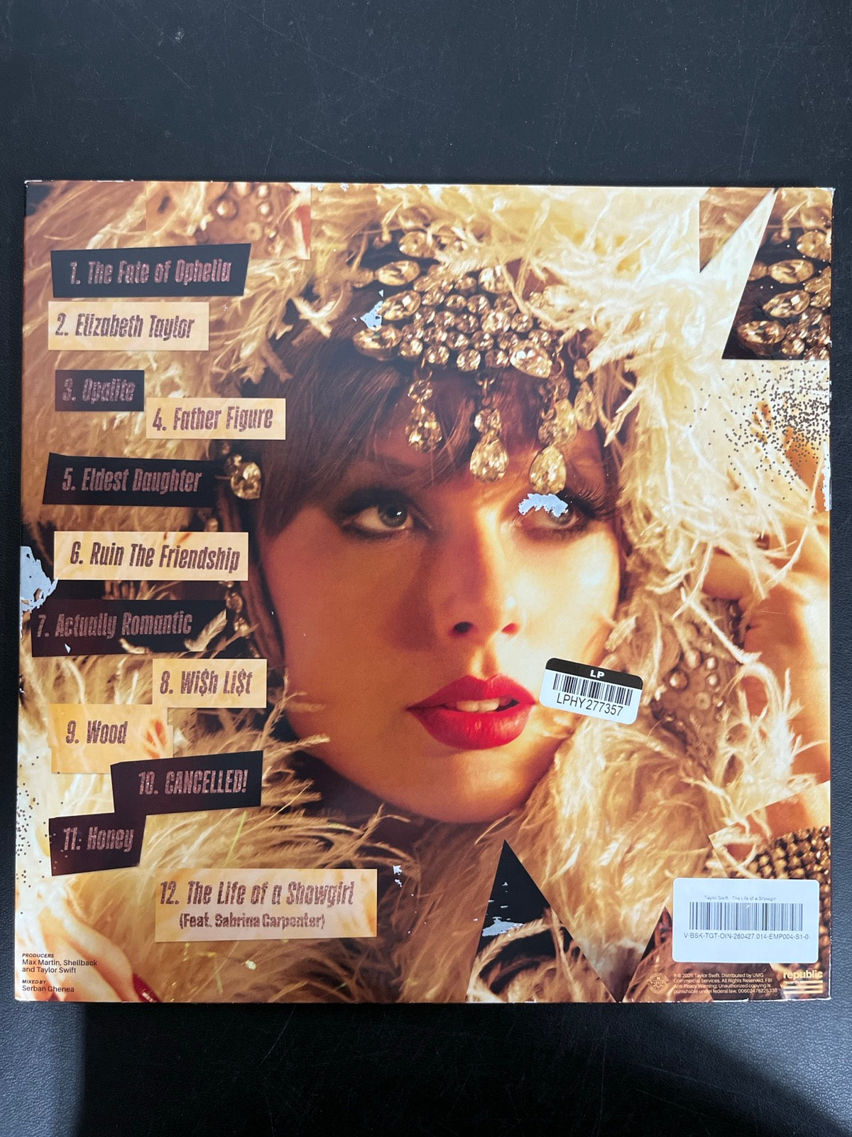BACK - Taylor Swift - The Life of a ... LE 180gm Pink Yellow Vinyl USED NOT TESTED