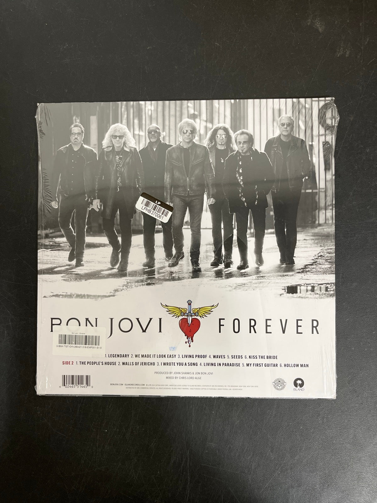 BACK - Bon Jovi - Forever LE Red/Clear Split Vinyl SEALED NOT TESTED