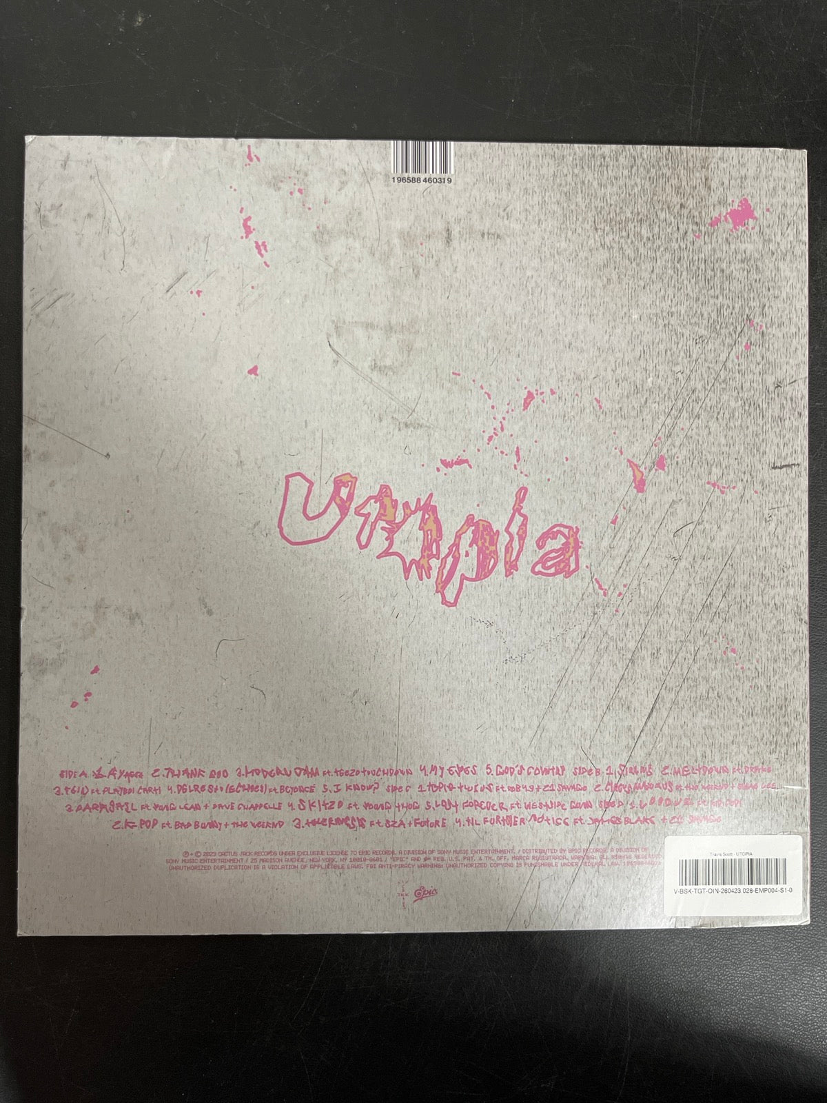 BACK - Travis Scott - UTOPIA Vinyl USED NOT TESTED