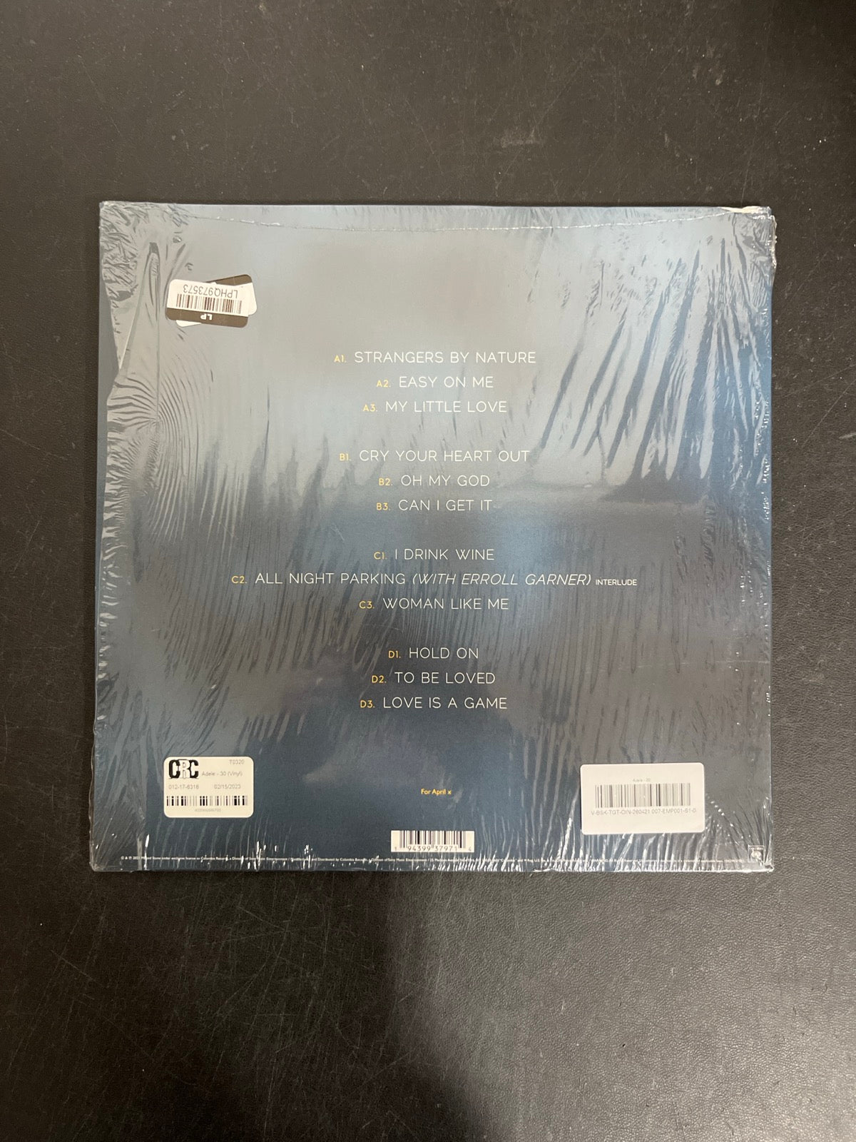 BACK - Adele - 30 Target Exclusive 180gm Vinyl USED NOT TESTED