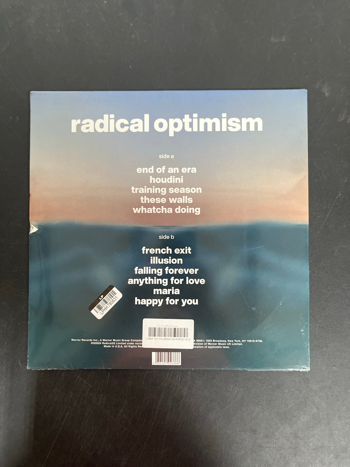 BACK - Dua Lipa - Radical Optimism LE Clear Vinyl USED NOT TESTED