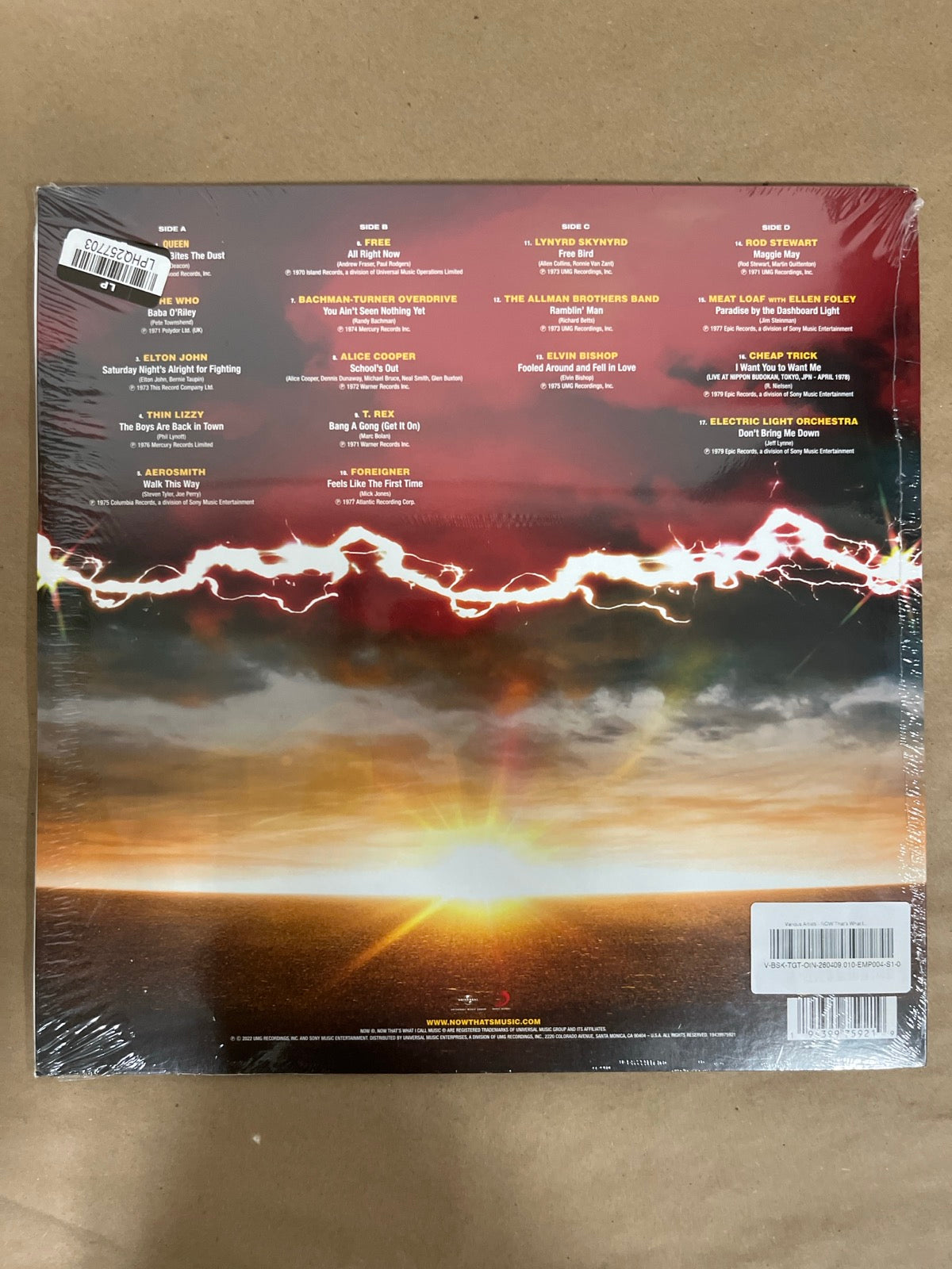 BACK - NOW That's What I Call Classic Rock LE Vinyl USED NOT TESTED
