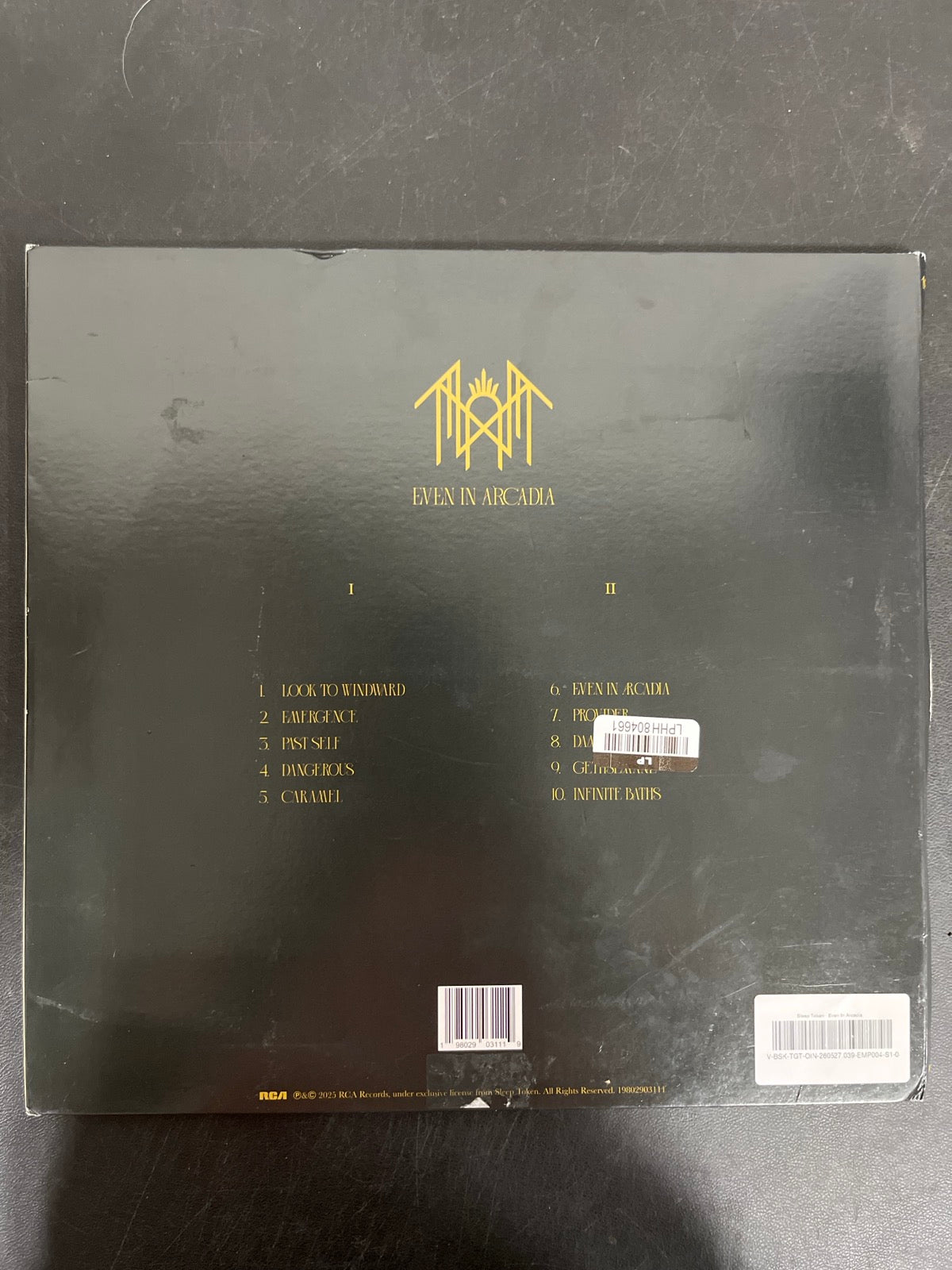 BACK - Sleep Token - Even In Arcadia Black Vinyl USED NOT TESTED