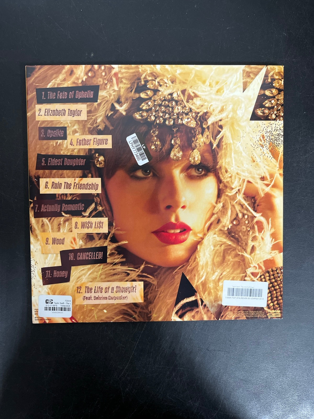 BACK - Taylor Swift - The Life of a ... LE 180gm Pink Yellow Vinyl USED NOT TESTED