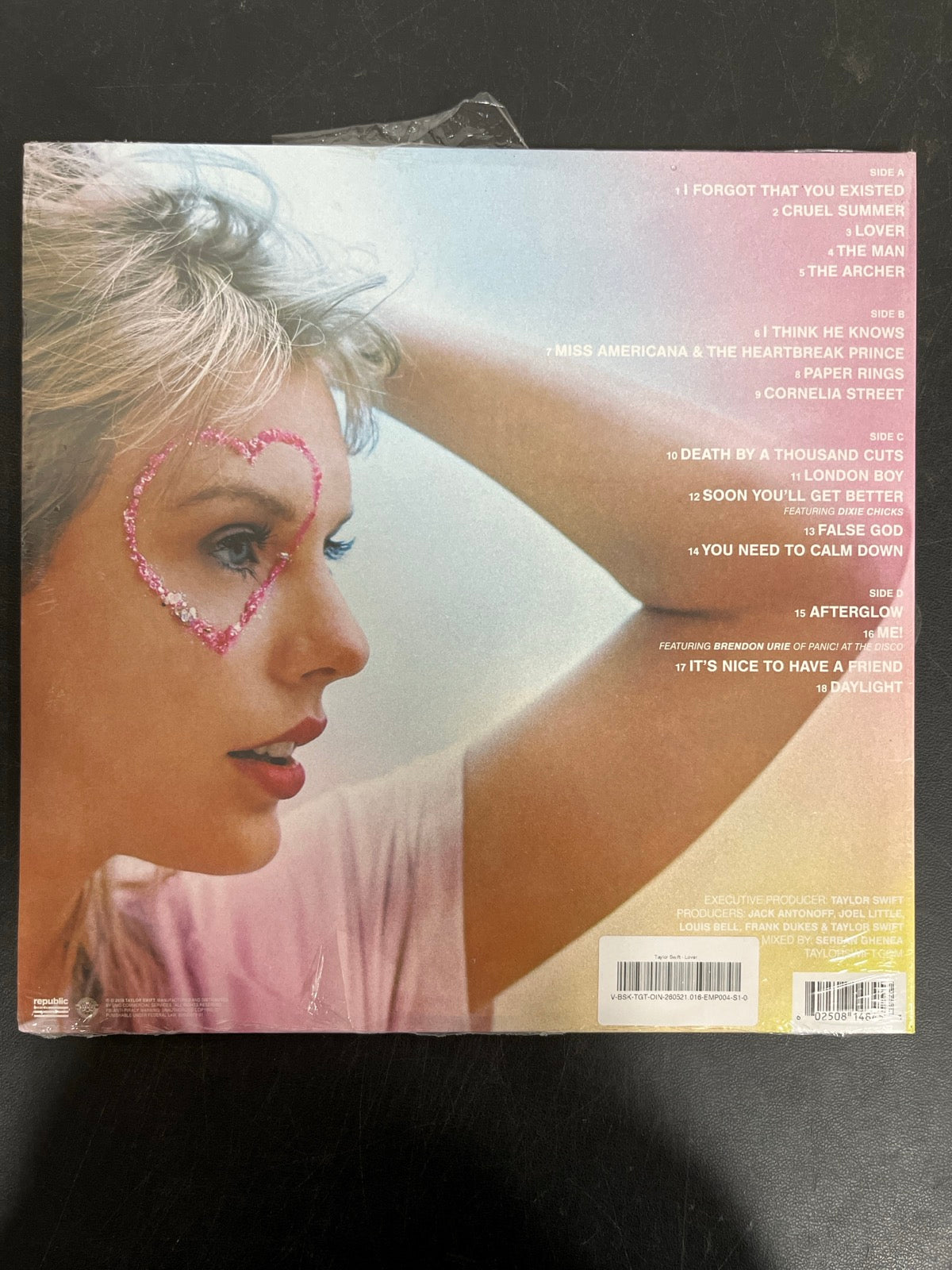 BACK - Taylor Swift - Lover Pink/Blue Vinyl ReIssue USED NOT TESTED