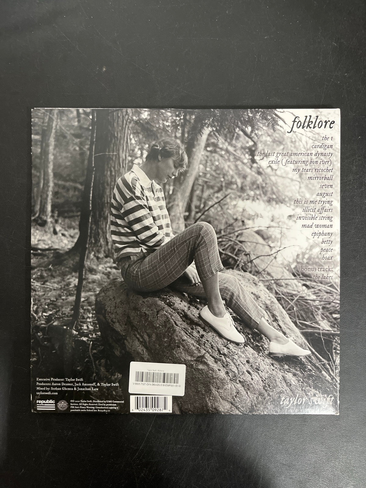 BACK - Taylor Swift - Folklore LE Red Etched Vinyl USED NOT TESTED