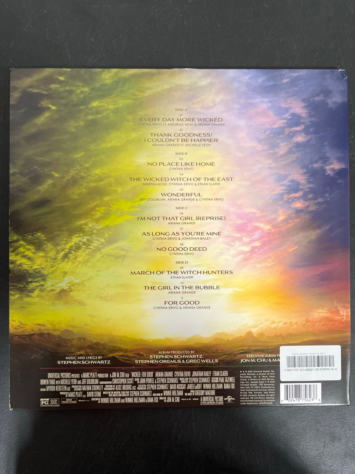 BACK - Wicked: For Good OST LE Pink / Green Vinyl USED NOT TESTED